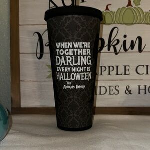 Spencer's Addams Family Matte Plastic Tumbler 20oz
